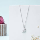 Sterling Silver Moon & Star Symphony Necklace - LIORA - 925 Silver Jewellery