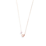 Pearl & Heart Rose Gold Necklace - LIORA - 925 Silver Jewellery