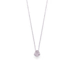 Diamond Studded Petal Pendant With Link Chain - LIORA - 925 Silver Jewellery