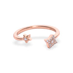 Rose Gold Twinkle Star Ring - LIORA - 925 Silver Jewellery