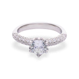 Silver Solitaire Diamond Ring - LIORA - 925 Silver Jewellery