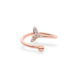 Sparkling Mermaids Tail Ring - LIORA - 925 Silver Jewellery