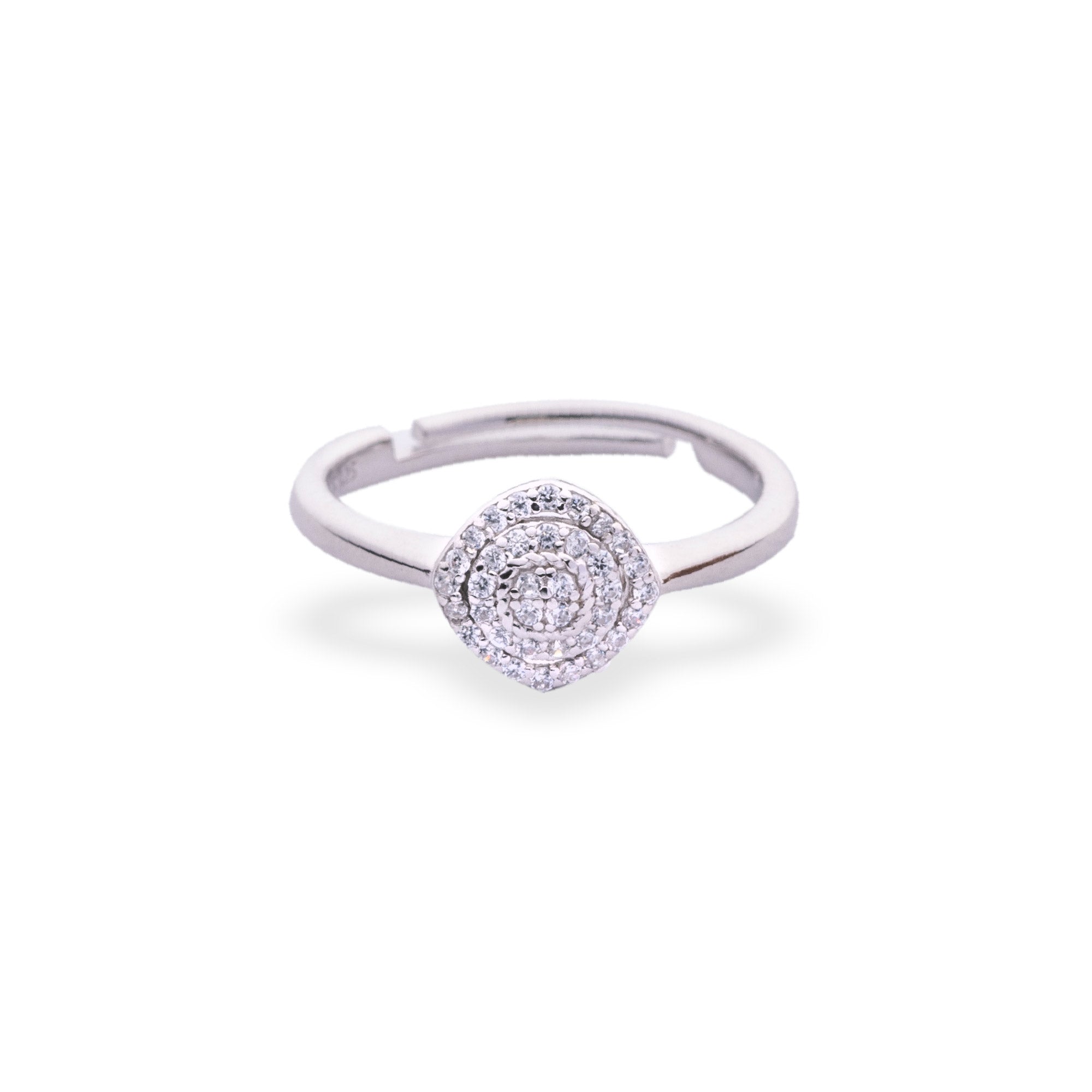 Sparkling Silver Halo ring - LIORA - 925 Silver Jewellery