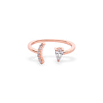 Rose Gold Solitaire Diamond Ring - LIORA - 925 Silver Jewellery