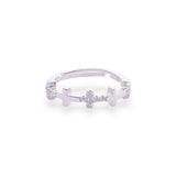 Sparkling Silver Cross Ring - LIORA - 925 Silver Jewellery