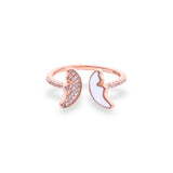 Rose Gold Plated Butterfly Ring - LIORA - 925 Silver Jewellery