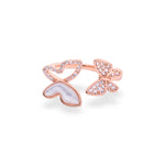 Sparkling Twin Butterfly Ring - LIORA - 925 Silver Jewellery