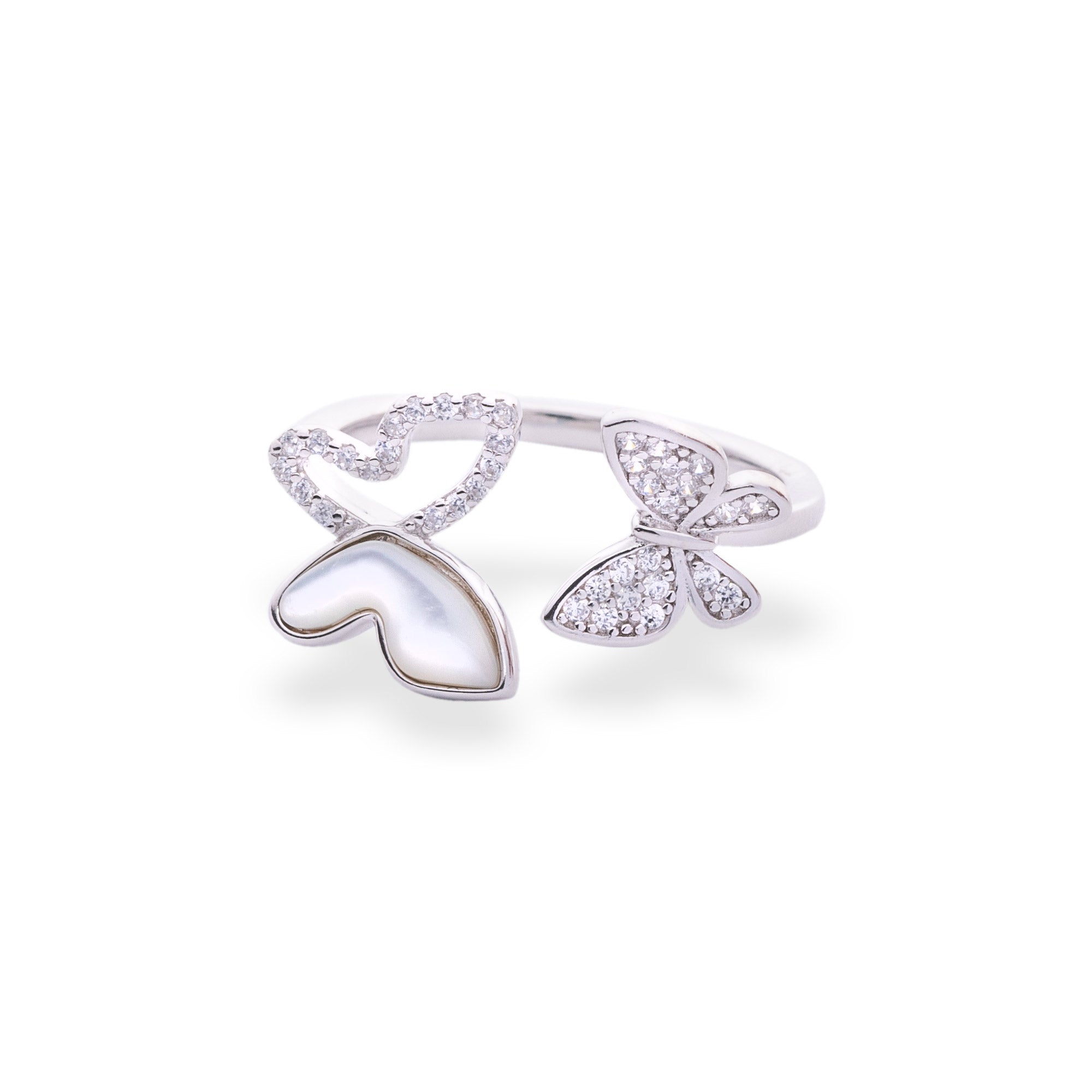 Sparkling Twin Butterfly Ring - LIORA - 925 Silver Jewellery