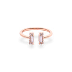 Twin Sparkling Bar Ring - LIORA - 925 Silver Jewellery