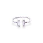 Twin Sparkling Bar Ring - LIORA - 925 Silver Jewellery