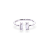 Twin Sparkling Bar Ring - LIORA - 925 Silver Jewellery