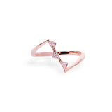 Rose Gold Triple Triangle Ring - LIORA - 925 Silver Jewellery