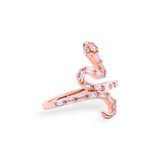 Rose Gold Eclipsevine Snake Ring - LIORA - 925 Silver Jewellery