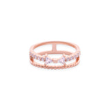 Rose Gold Graceful Layers Bow Ring - LIORA - 925 Silver Jewellery