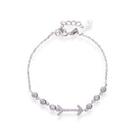 Diamond Studded Arrow Chain Bracelet - LIORA - 925 Silver Jewellery