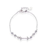 Diamond Studded Arrow Chain Bracelet - LIORA - 925 Silver Jewellery