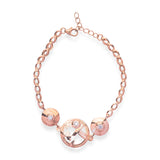 Designer Rose Gold Chain Bracelet - LIORA - 925 Silver Jewellery