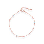 Star Shaped Evil Eye Bracelet With Link Chain - LIORA - 925 Silver Jewellery