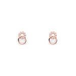 Rose Gold Twin Ring Studs - LIORA - 925 Silver Jewellery