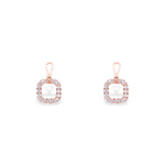 Diamond Square Drops - LIORA - 925 Silver Jewellery