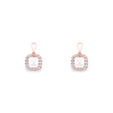 Diamond Square Drops - LIORA - 925 Silver Jewellery