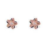 Rose Gold Majestic Bloom Statement Studs - LIORA - 925 Silver Jewellery