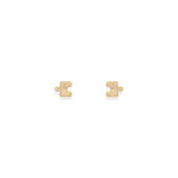 Gold Puzzle Studs - LIORA - 925 Silver Jewellery