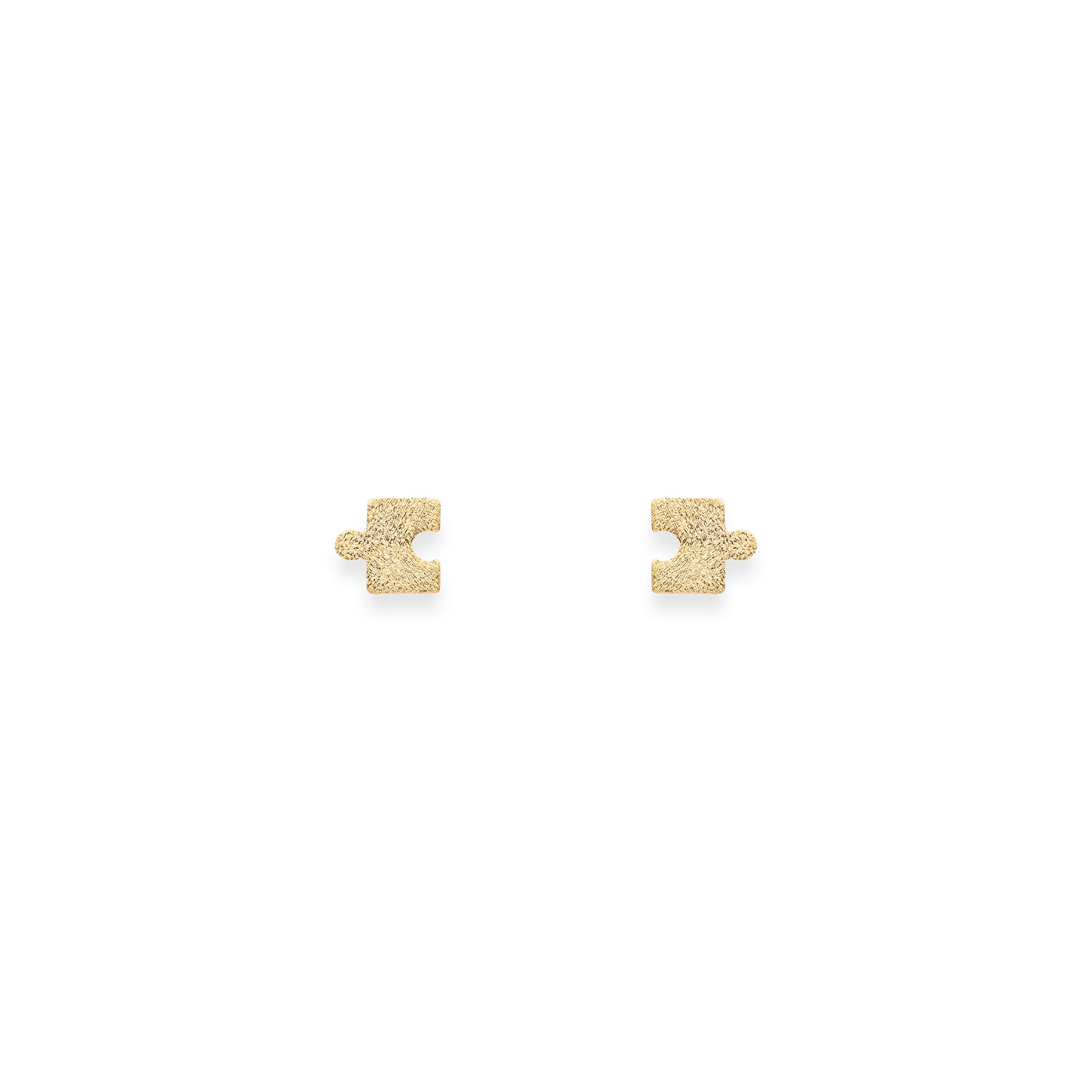 Gold Puzzle Studs - LIORA - 925 Silver Jewellery