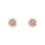 Rose Gold Sparkling Sun Studs - LIORA - 925 Silver Jewellery