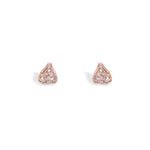Rose Gold Triangular Studs - LIORA - 925 Silver Jewellery