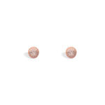 Rose Gold Dazzling Circle Studs - LIORA - 925 Silver Jewellery