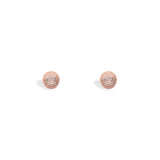 Rose Gold Dazzling Circle Studs - LIORA - 925 Silver Jewellery