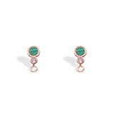 Green Halo Earrings - LIORA - 925 Silver Jewellery