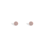 Sparkling Halo Rose Gold Studs - LIORA - 925 Silver Jewellery