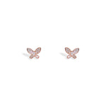 Rose Gold Butterfly Studs - LIORA - 925 Silver Jewellery