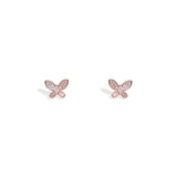 Rose Gold Butterfly Studs - LIORA - 925 Silver Jewellery