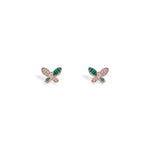 Rose Gold Butterfly Studs - LIORA - 925 Silver Jewellery