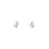 Sparkling Silver Leaf Studs - LIORA - 925 Silver Jewellery