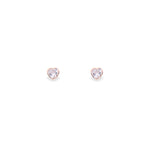 Solitaire Heart Studs - LIORA - 925 Silver Jewellery