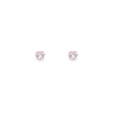 Solitaire Heart Studs - LIORA - 925 Silver Jewellery