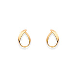 Gold Plated Twist Loop Earrings - LIORA - 925 Silver Jewellery