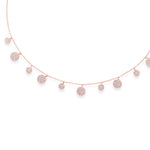 Rose Gold Halo Charms Necklace - LIORA - 925 Silver Jewellery