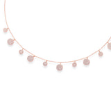 Rose Gold Halo Charms Necklace - LIORA - 925 Silver Jewellery