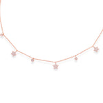 All Around Stars Necklace In Rose Gold Finish - LIORA - 925 Silver Jewellery