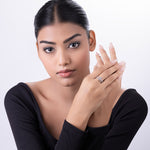 Triple Sparkling Solitaire Ring - LIORA - 925 Silver Jewellery