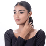 Green Halo Earrings - LIORA - 925 Silver Jewellery