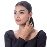 Green Halo Earrings - LIORA - 925 Silver Jewellery