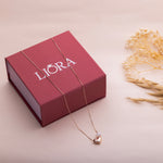 Pearl & Heart Rose Gold Necklace - LIORA - 925 Silver Jewellery