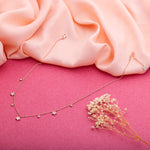 All Around Stars Necklace In Rose Gold Finish - LIORA - 925 Silver Jewellery