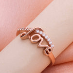 Rose Gold Love Ring - LIORA - 925 Silver Jewellery